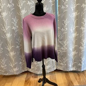 Purple, pink, gray ombré sweater.  Women’s Large.  Simply Vera Wang.